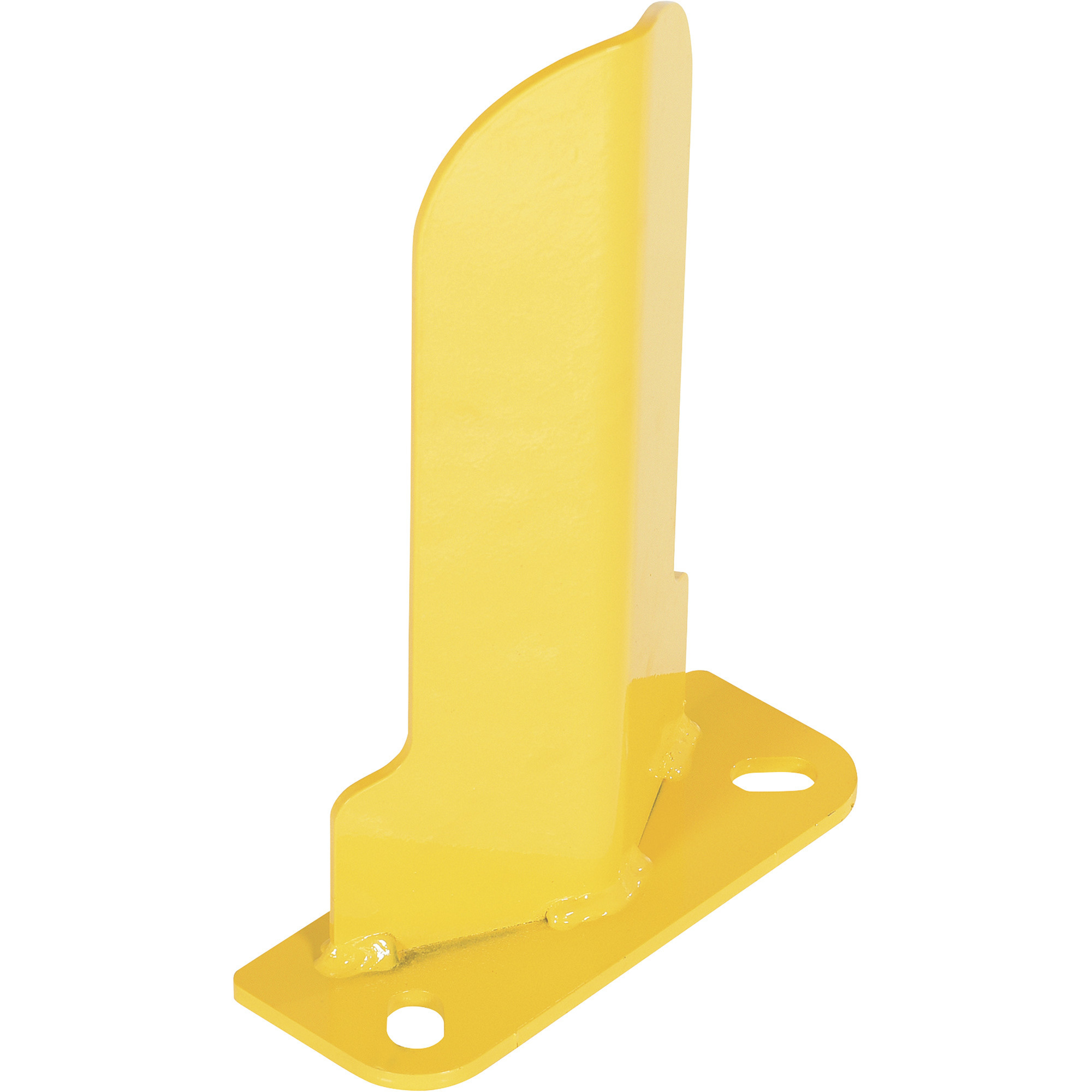 Vestil Low-Profile Rack Guard - 11 7/8in.H, 4 1/4in.W x 1in.D Usable Opening, Steel, Safety Yellow, Model# NPG4-12